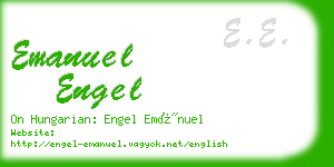 emanuel engel business card